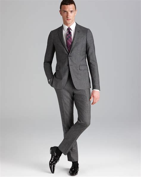 burberry london 3 button grey suit|Burberry suits for sale.